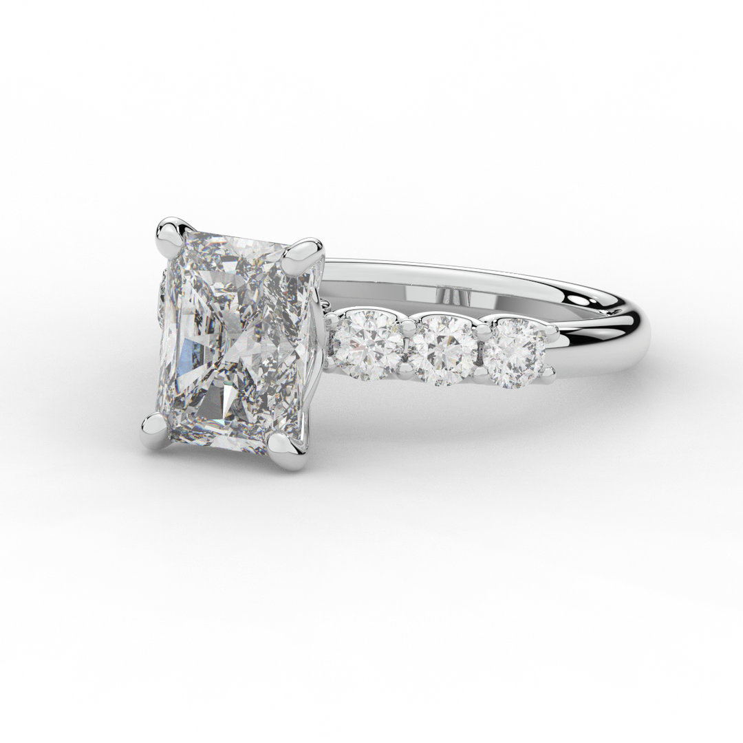 2.60CT.TW RADIANT LAB DIAMOND SOLITAIRE ENGAGEMENT RING - Nazarelle