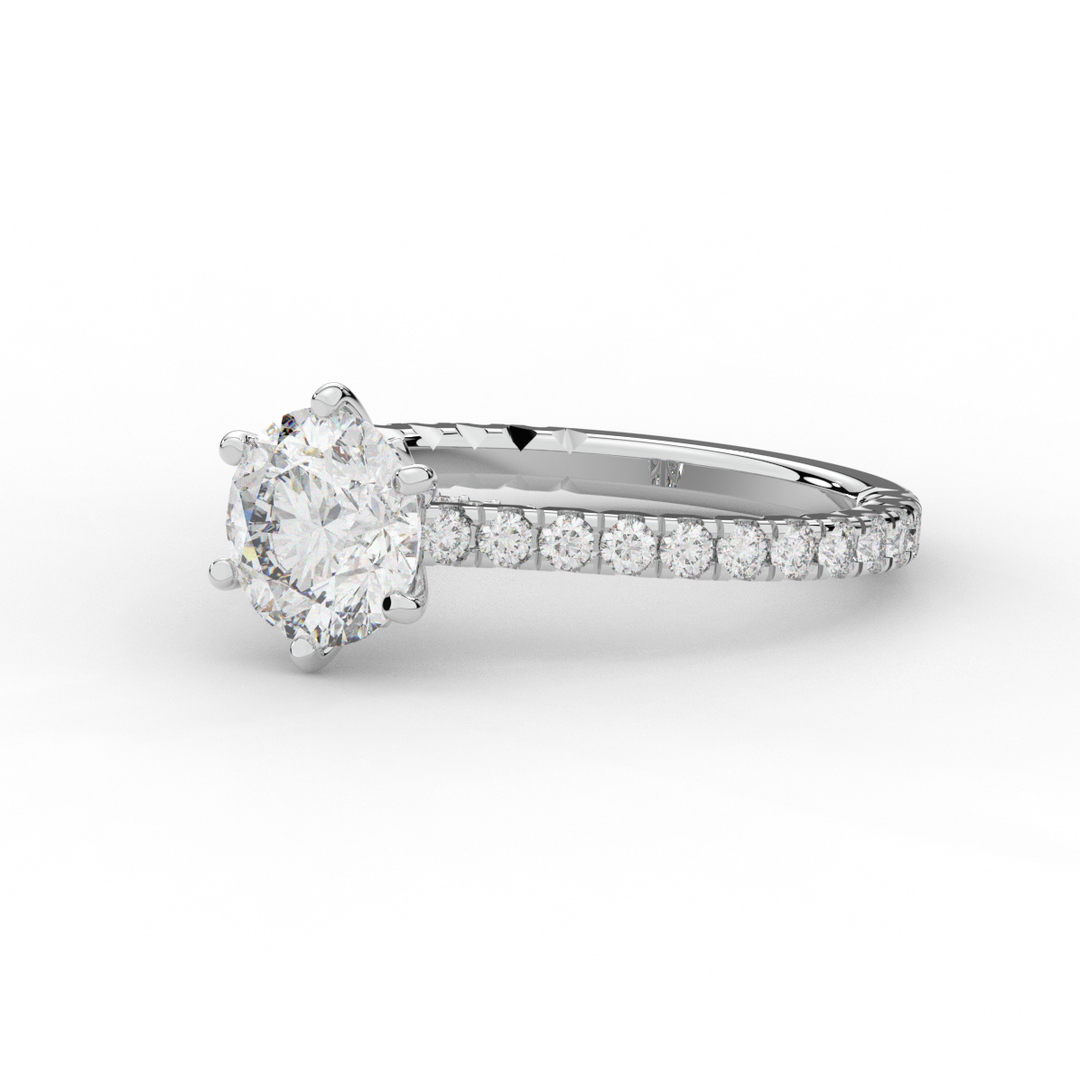 2.00CT.TW ROUND LAB DIAMOND SOLITAIRE ENGAGEMENT RING - Nazarelle