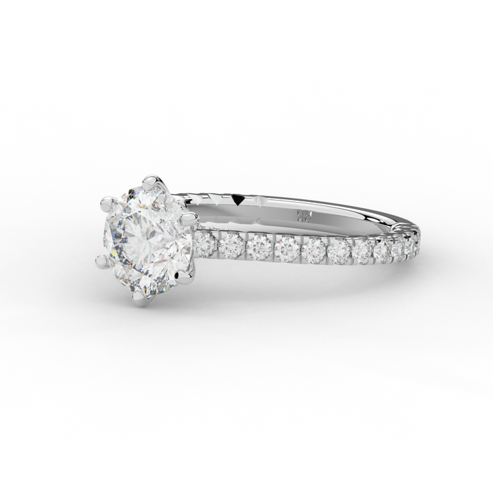 2.00CT.TW ROUND LAB DIAMOND SOLITAIRE ENGAGEMENT RING - Nazarelle