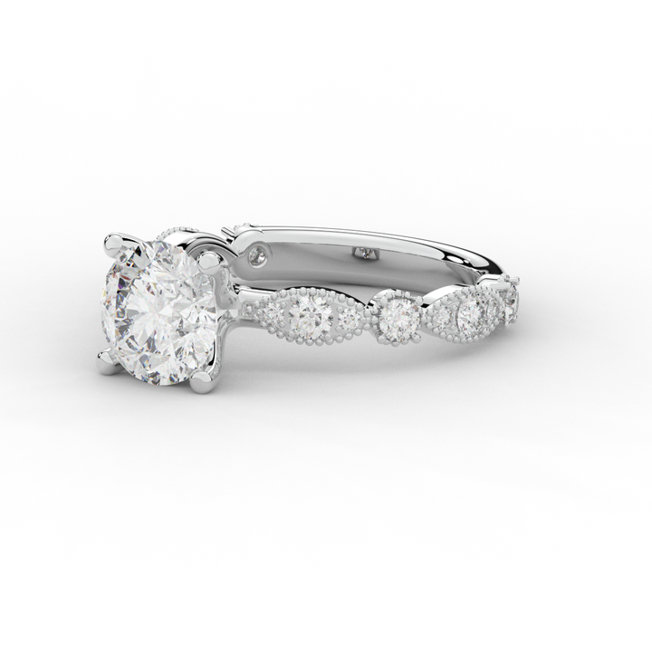 2.50CT.TW ROUND LAB DIAMOND SOLITAIRE ENGAGEMENT RING - Nazarelle