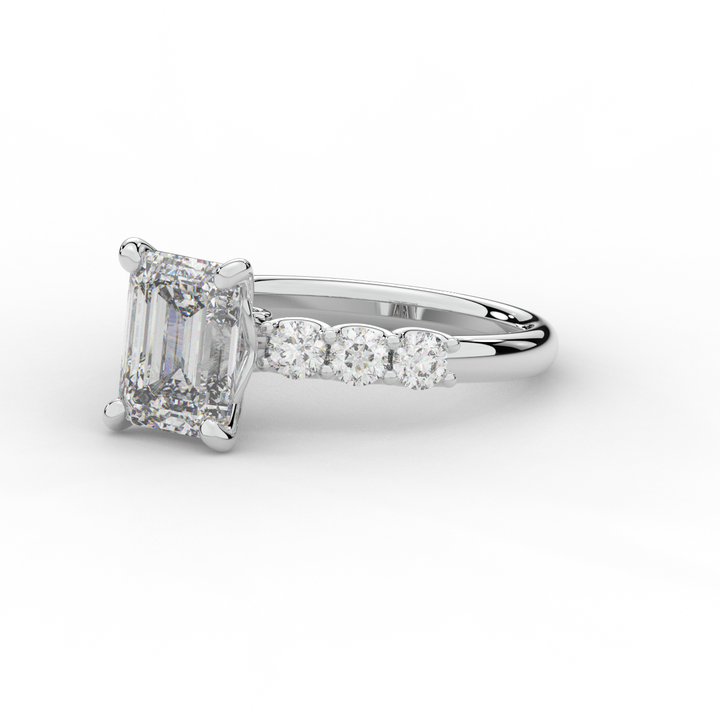 2.60CT.TW EMERALD CUT LAB DIAMOND SOLITAIRE ENGAGEMENT RING