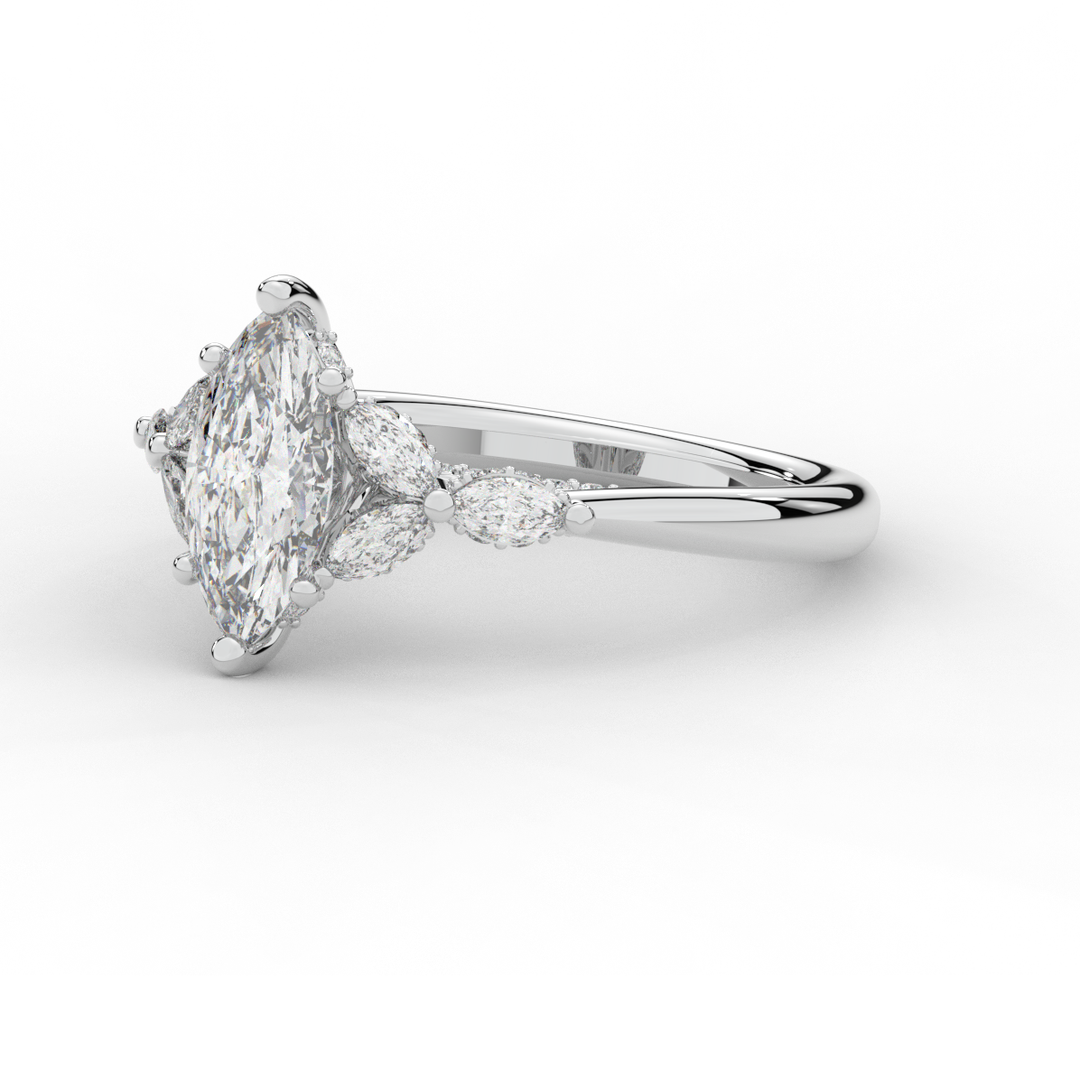 1.50CT.TW MARQUISE LAB DIAMOND ENGAGEMENT RING - Nazarelle