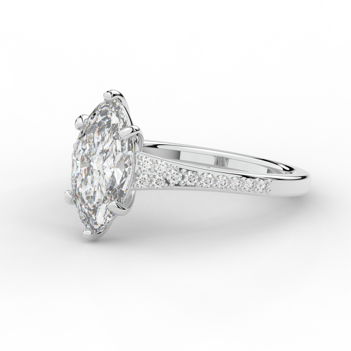 1.90CT.TW MARQUISE LAB DIAMOND SOLITAIRE ENGAGEMENT RING - Nazarelle