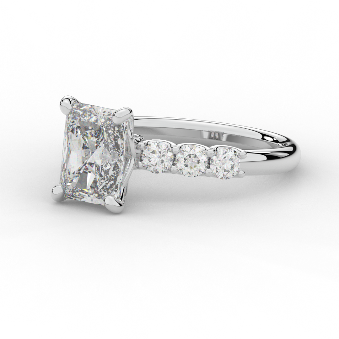 2.60CT.TW RADIANT LAB DIAMOND SOLITAIRE ENGAGEMENT RING - Nazarelle