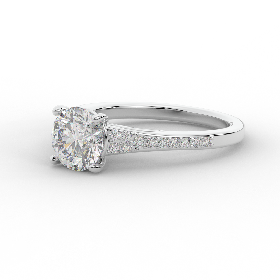 1.65CT.TW ROUND LAB DIAMOND SOLITAIRE ENGAGEMENT RING - Nazarelle