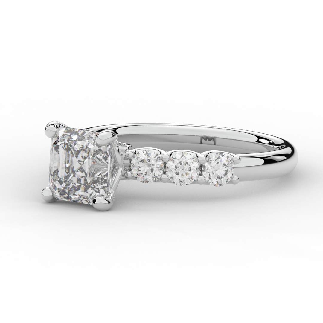 2.60CT.TW ASSCHER LAB DIAMOND SOLITAIRE ENGAGEMENT RING - Nazarelle