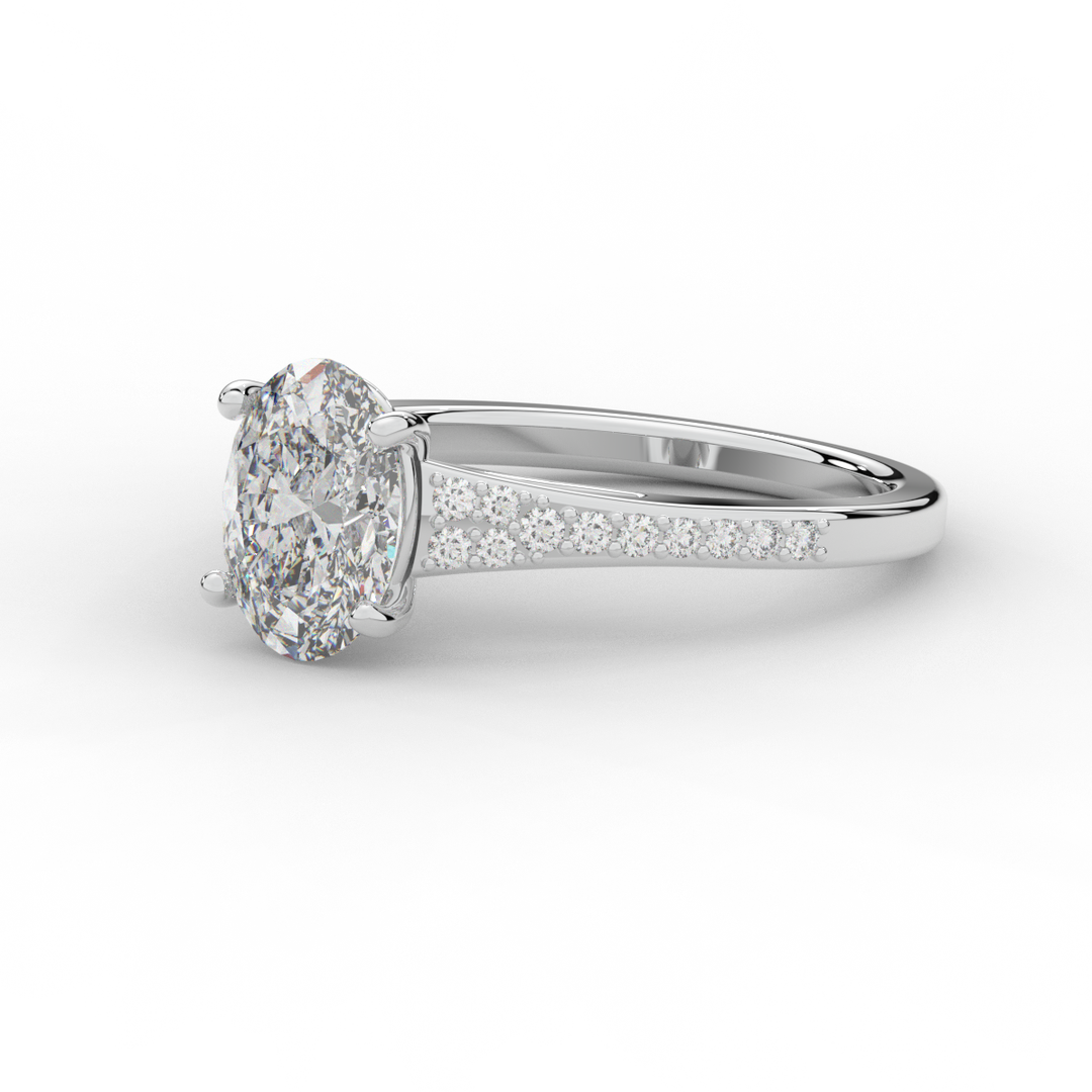 1.65CT.TW OVAL LAB DIAMOND SOLITAIRE ENGAGEMENT RING - Nazarelle