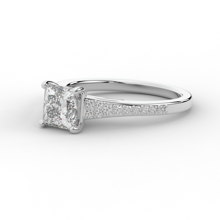 1.40CT.TW PRINCESS LAB DIAMOND SOLITAIRE ENGAGEMENT RING - Nazarelle