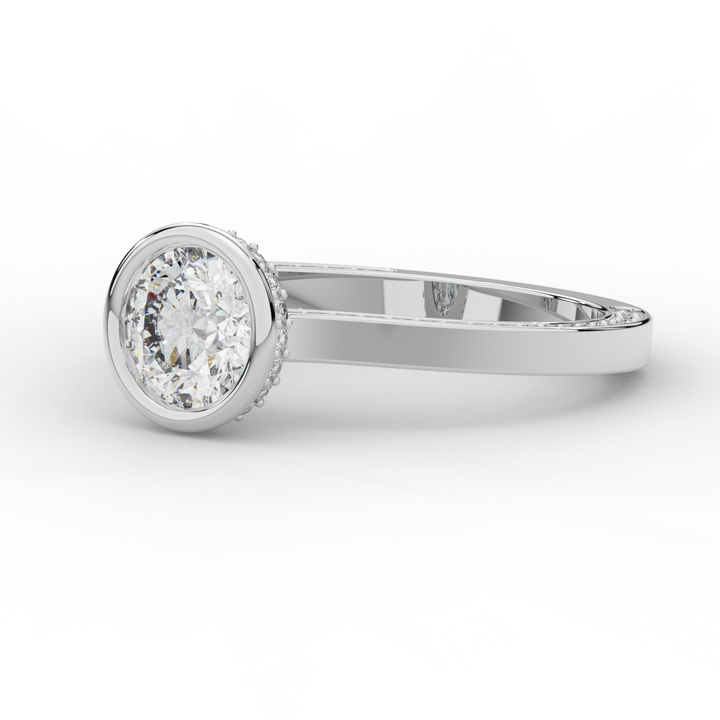 1.40CT.TW ROUND LAB DIAMOND SOLITAIRE ENGAGEMENT RING - Nazarelle