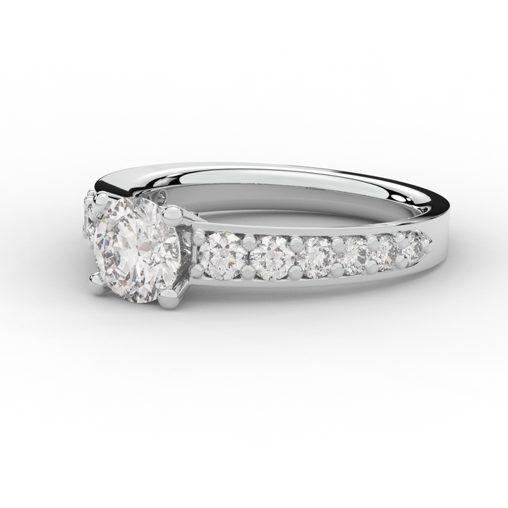 1.75CT.TW ROUND LAB DIAMOND SOLITAIRE ENGAGEMENT RING - Nazarelle