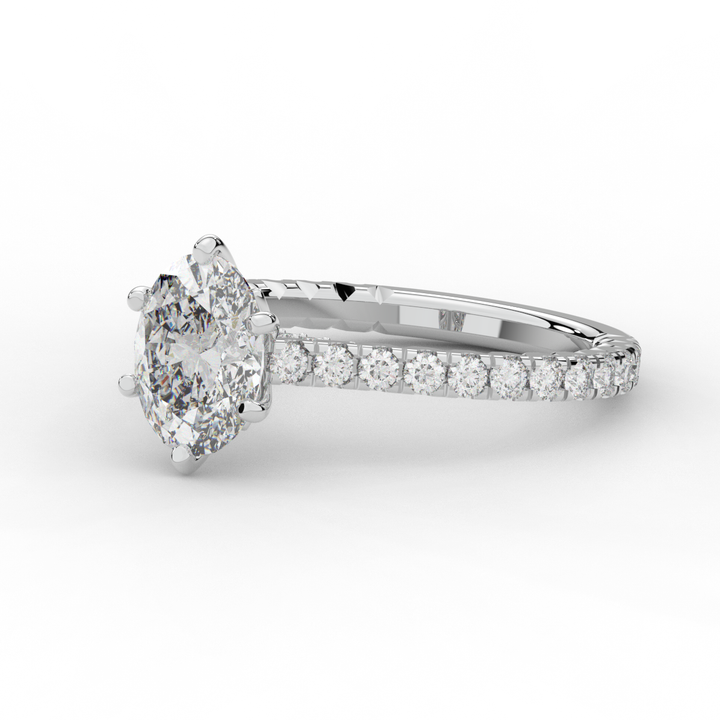 2.00CT.TW OVAL LAB DIAMOND SOLITAIRE ENGAGEMENT RING - Nazarelle