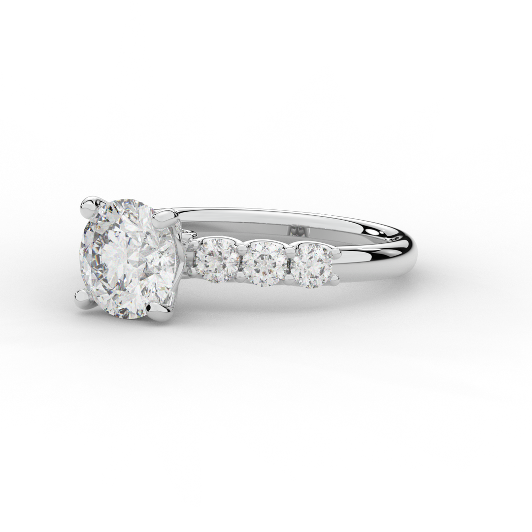 2.60CT.TW ROUND LAB DIAMOND SOLITAIRE ENGAGEMENT RING - Nazarelle