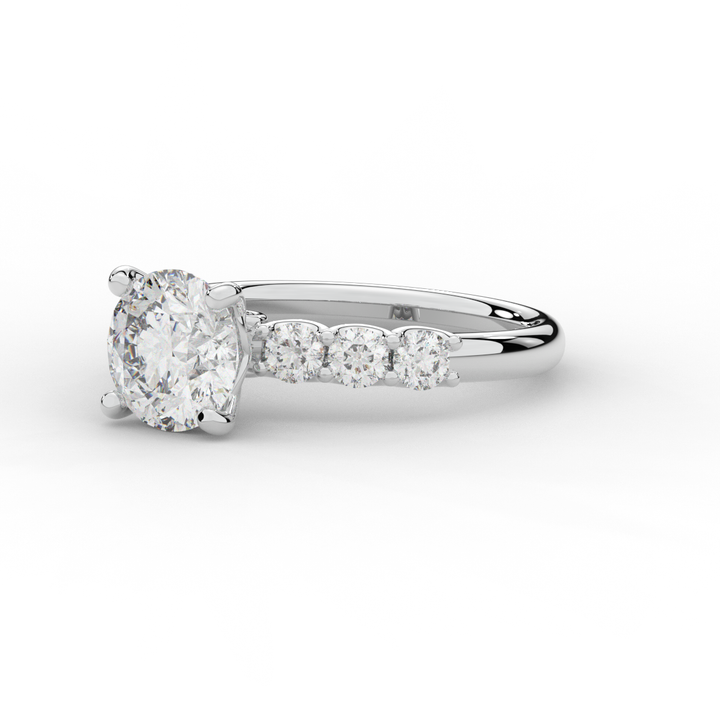 2.60CT.TW ROUND LAB DIAMOND SOLITAIRE ENGAGEMENT RING - Nazarelle