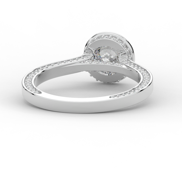 1.40CT.TW ROUND LAB DIAMOND SOLITAIRE ENGAGEMENT RING - Nazarelle