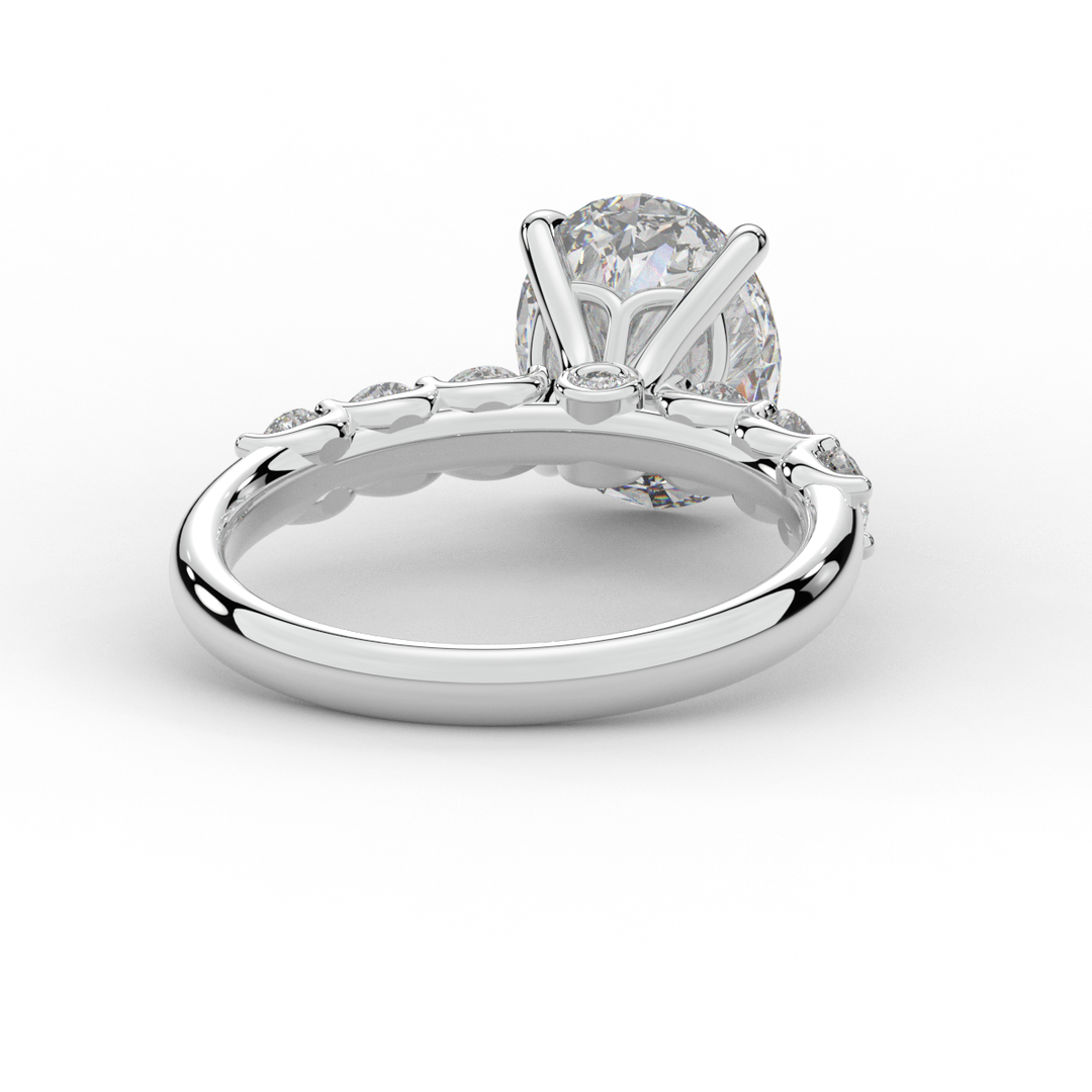 2.60CT.TW OVAL LAB DIAMOND SOLITAIRE ENGAGMENT RING - Nazarelle