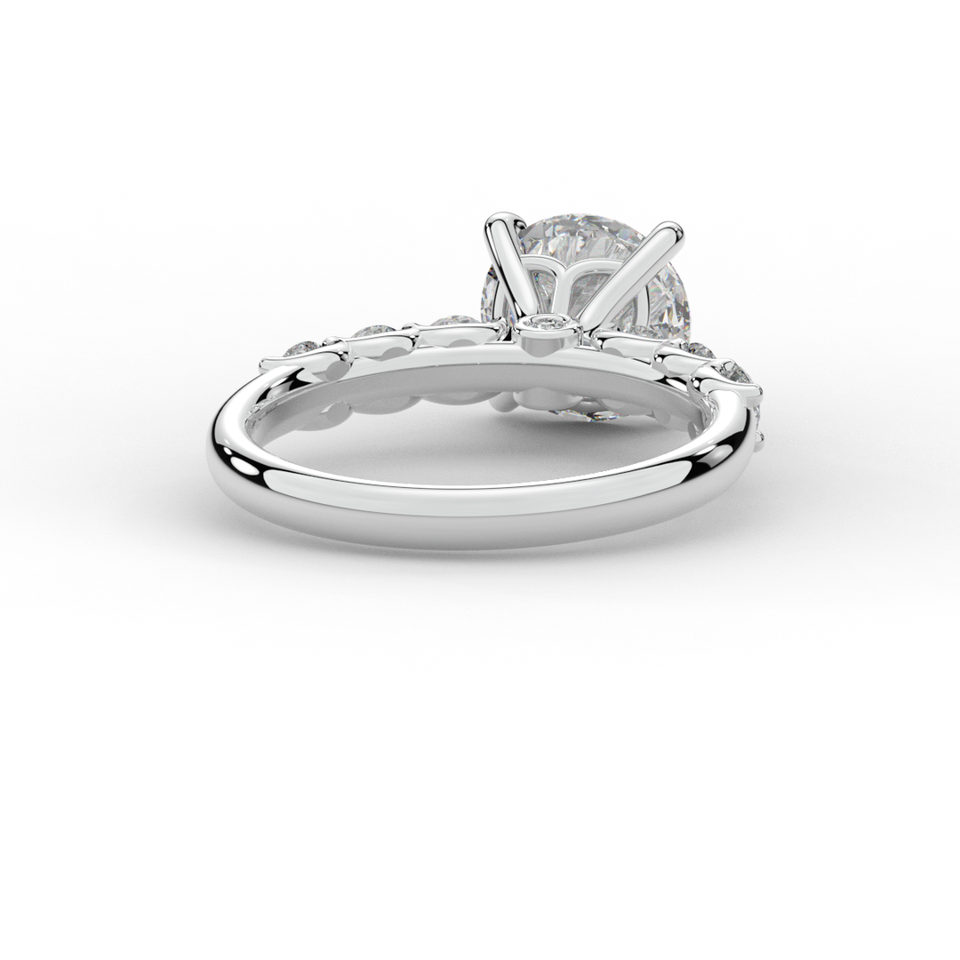 2.60CT.TW ROUND LAB DIAMOND SOLITAIRE ENGAGEMENT RING - Nazarelle