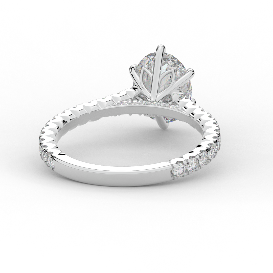 2.00CT.TW OVAL LAB DIAMOND SOLITAIRE ENGAGEMENT RING - Nazarelle