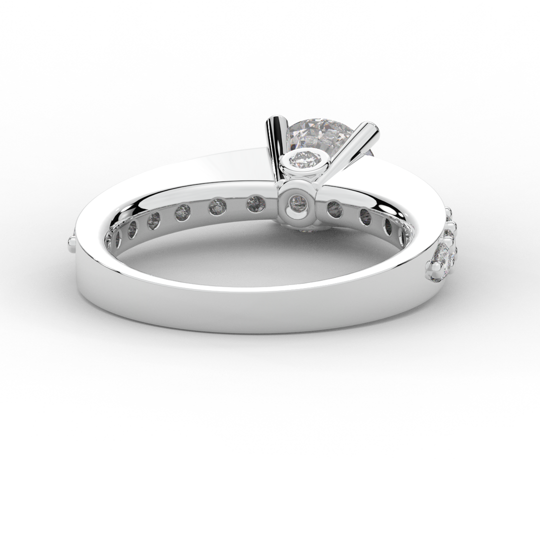 1.75CT.TW ROUND LAB DIAMOND SOLITAIRE ENGAGEMENT RING - Nazarelle