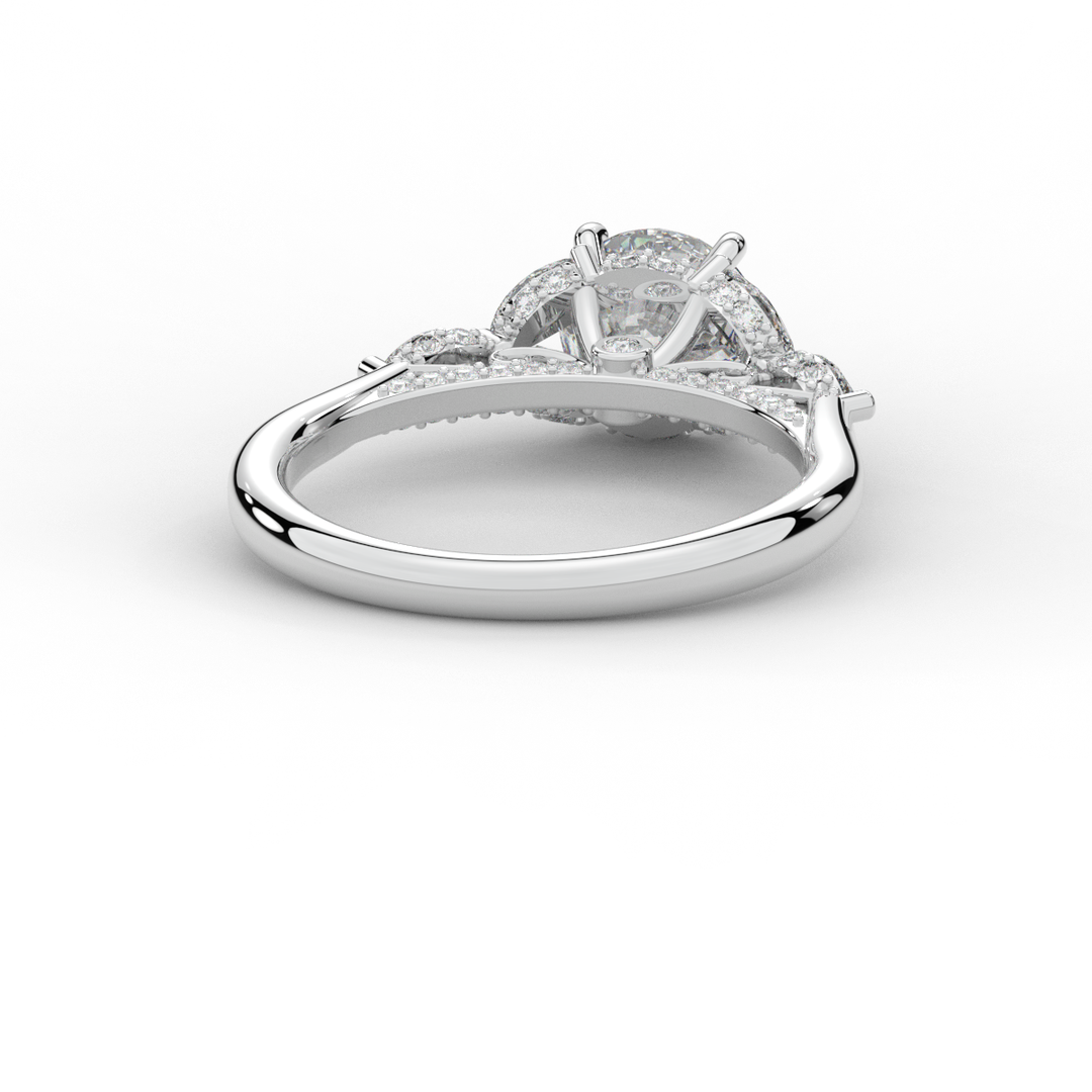 1.75CT.TW ROUND LAB DIAMOND ENGAGEMENT RING - Nazarelle