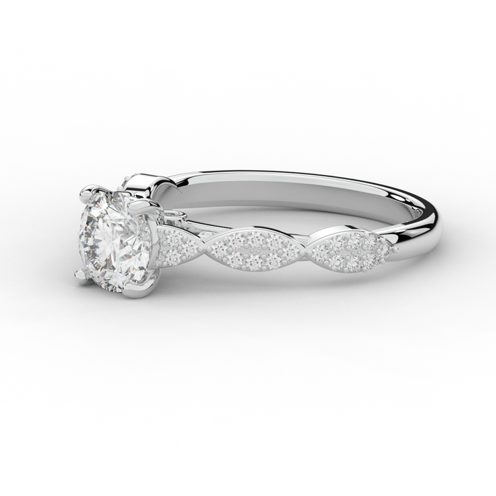 1.20CT.TW ROUND LAB DIAMOND SOLITAIRE ENGAGEMENT RING - Nazarelle