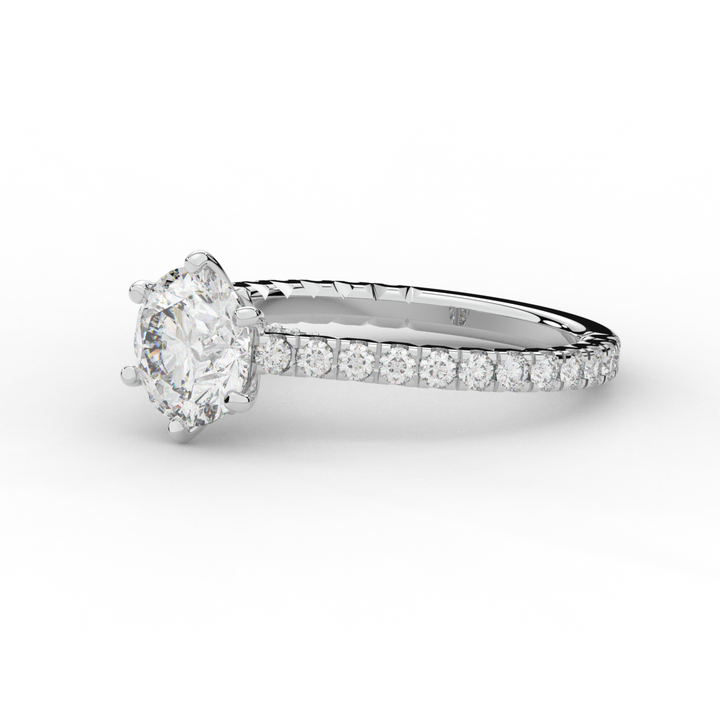 2.00CT.TW ROUND LAB DIAMOND SOLITAIRE ENGAGEMENT RING - Nazarelle