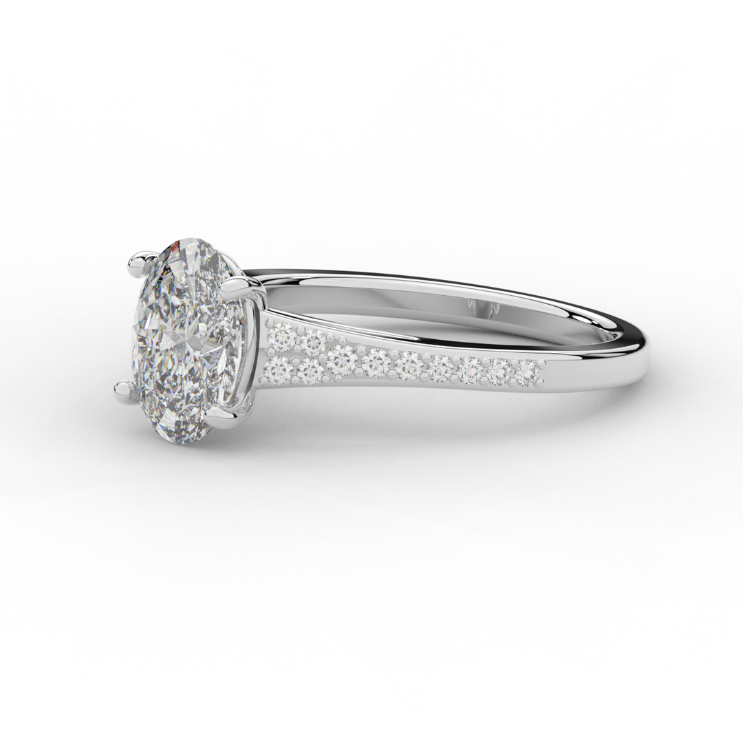 1.65CT.TW OVAL LAB DIAMOND SOLITAIRE ENGAGEMENT RING - Nazarelle