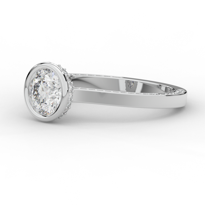 1.40CT.TW ROUND LAB DIAMOND SOLITAIRE ENGAGEMENT RING - Nazarelle