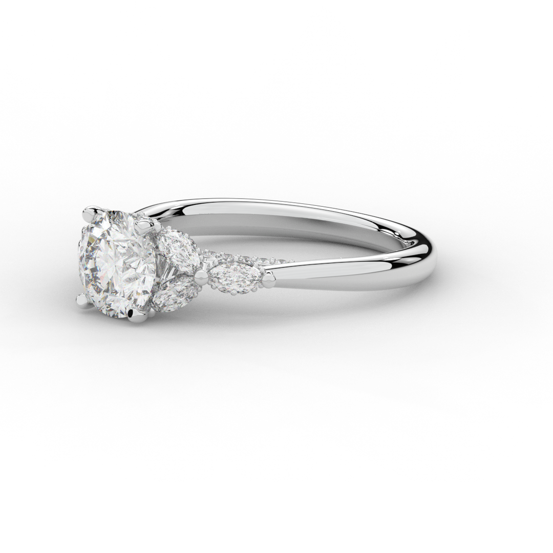 1.75CT.TW ROUND LAB DIAMOND ENGAGEMENT RING - Nazarelle