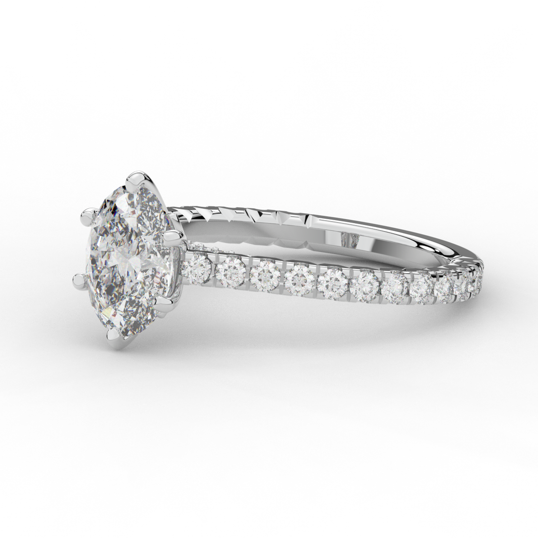 2.00CT.TW OVAL LAB DIAMOND SOLITAIRE ENGAGEMENT RING - Nazarelle