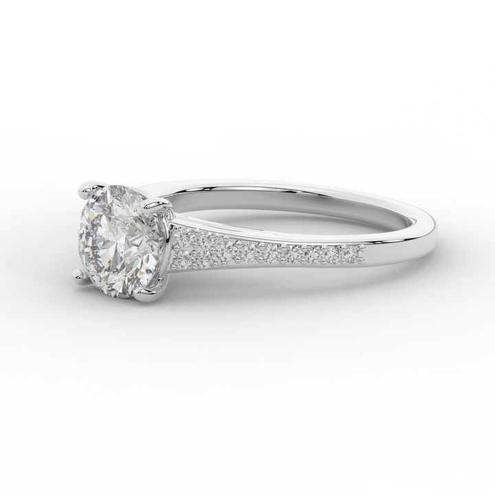 1.65CT.TW ROUND LAB DIAMOND SOLITAIRE ENGAGEMENT RING - Nazarelle