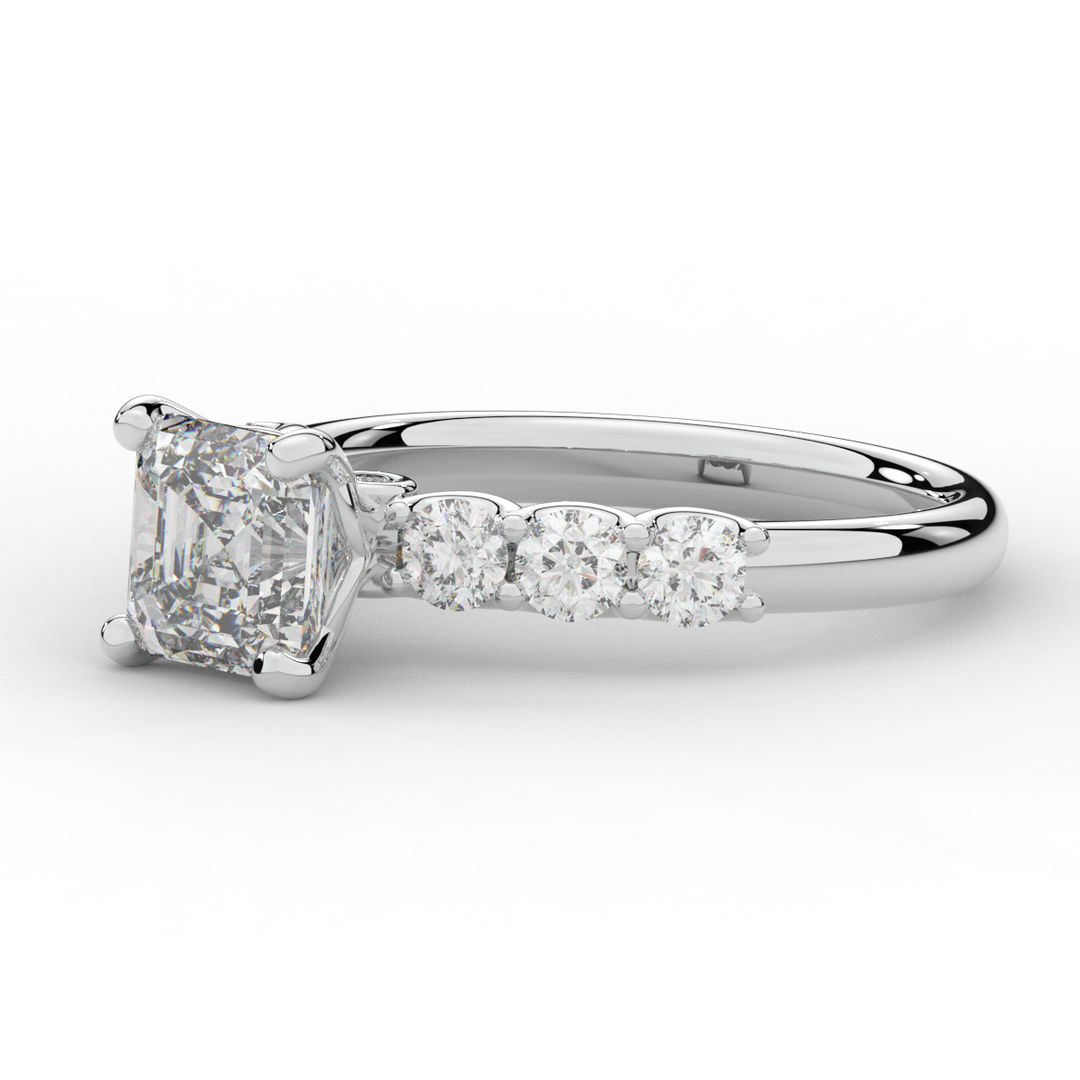 2.60CT.TW ASSCHER LAB DIAMOND SOLITAIRE ENGAGEMENT RING - Nazarelle