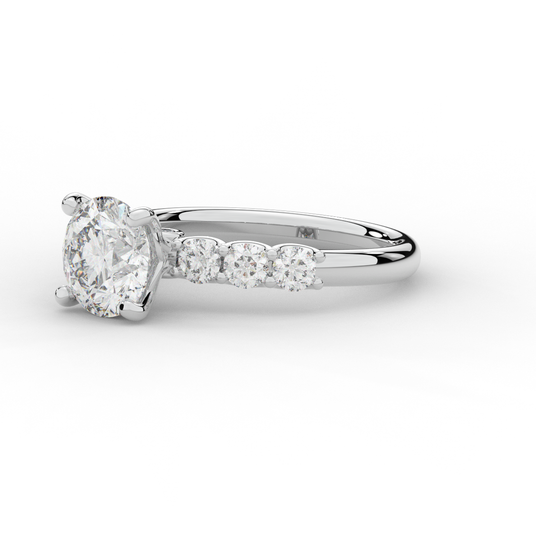 2.60CT.TW ROUND LAB DIAMOND SOLITAIRE ENGAGEMENT RING - Nazarelle