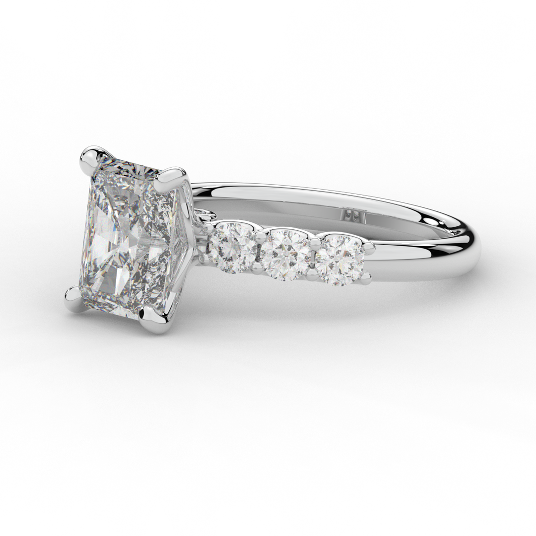 2.60CT.TW RADIANT LAB DIAMOND SOLITAIRE ENGAGEMENT RING - Nazarelle