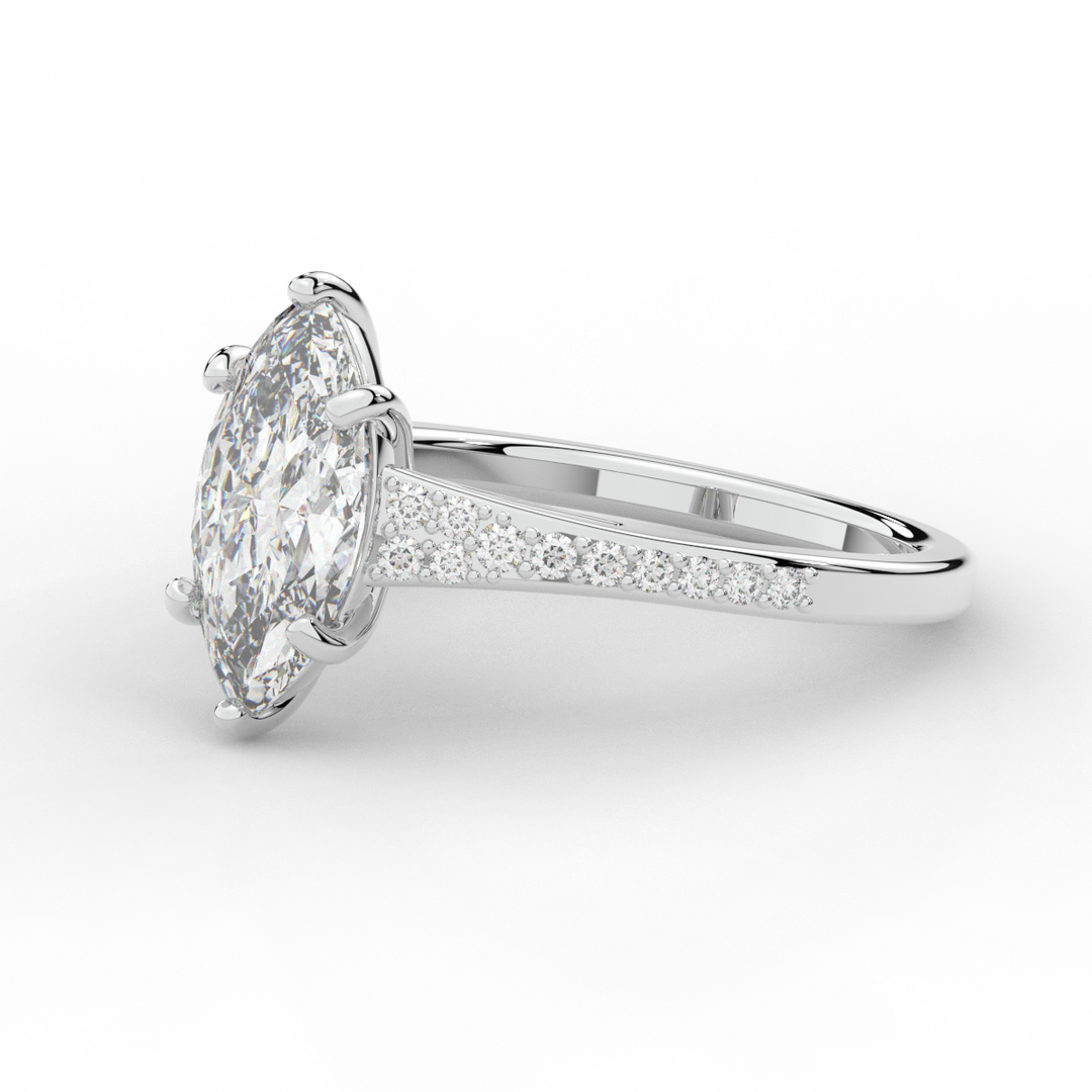 1.90CT.TW MARQUISE LAB DIAMOND SOLITAIRE ENGAGEMENT RING - Nazarelle