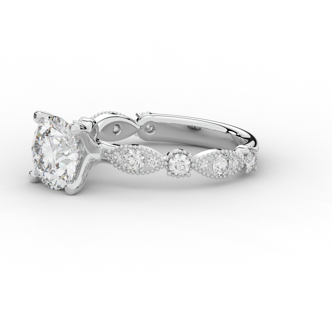 2.50CT.TW ROUND LAB DIAMOND SOLITAIRE ENGAGEMENT RING - Nazarelle