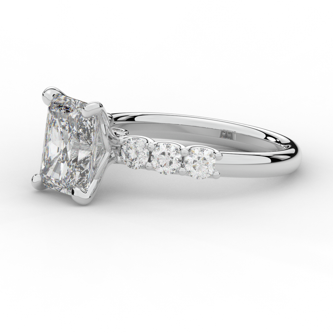 2.60CT.TW RADIANT LAB DIAMOND SOLITAIRE ENGAGEMENT RING - Nazarelle