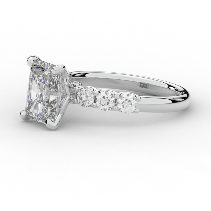 2.60CT.TW RADIANT LAB DIAMOND SOLITAIRE ENGAGEMENT RING - Nazarelle