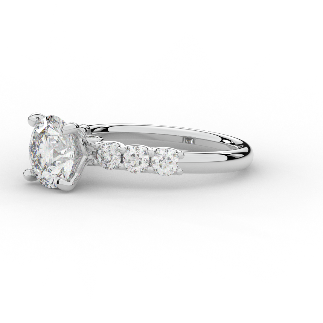 2.60CT.TW ROUND LAB DIAMOND SOLITAIRE ENGAGEMENT RING - Nazarelle