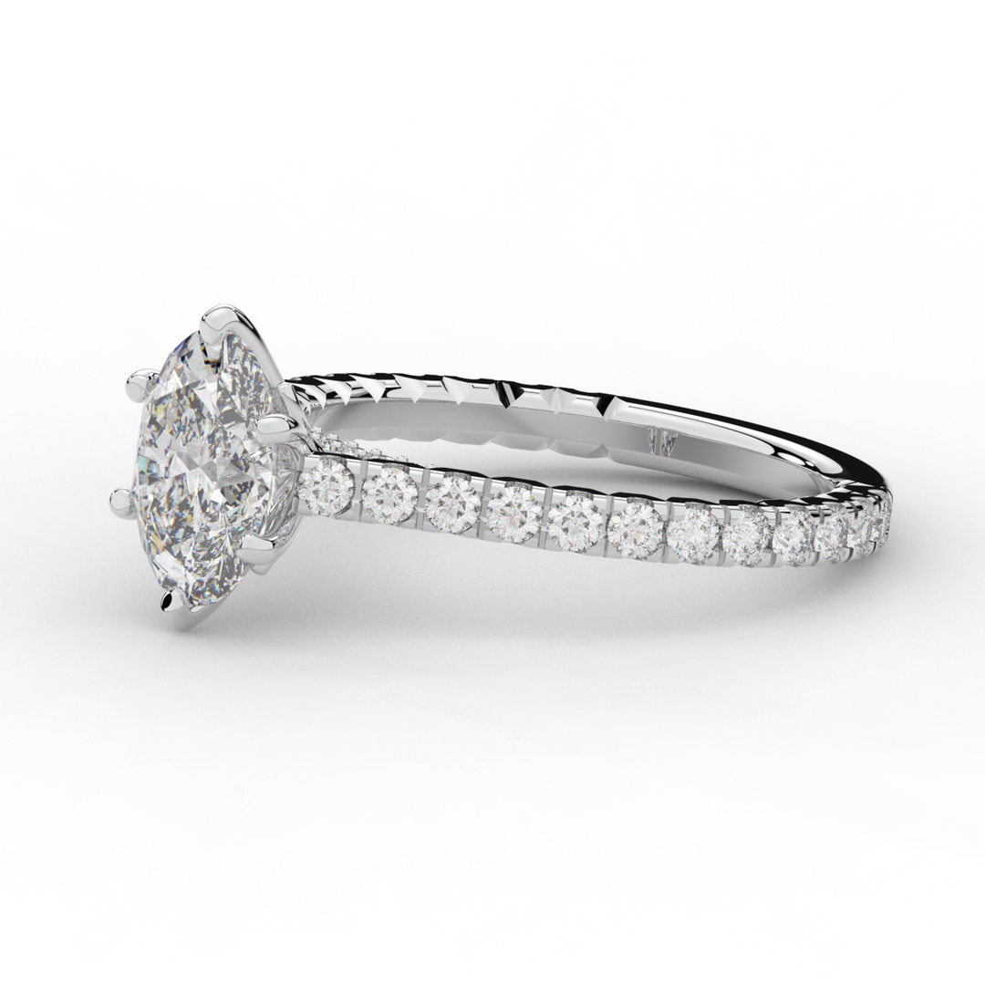 2.00CT.TW OVAL LAB DIAMOND SOLITAIRE ENGAGEMENT RING - Nazarelle