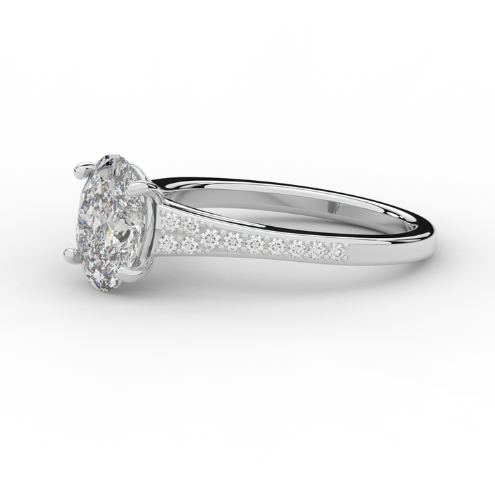 1.65CT.TW OVAL LAB DIAMOND SOLITAIRE ENGAGEMENT RING - Nazarelle