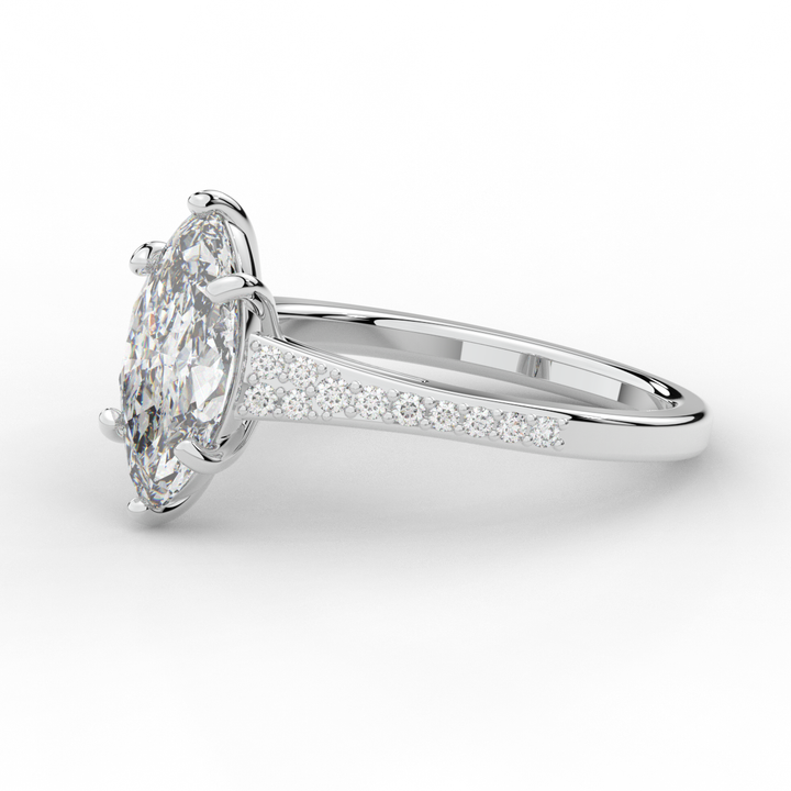 1.90CT.TW MARQUISE LAB DIAMOND SOLITAIRE ENGAGEMENT RING - Nazarelle