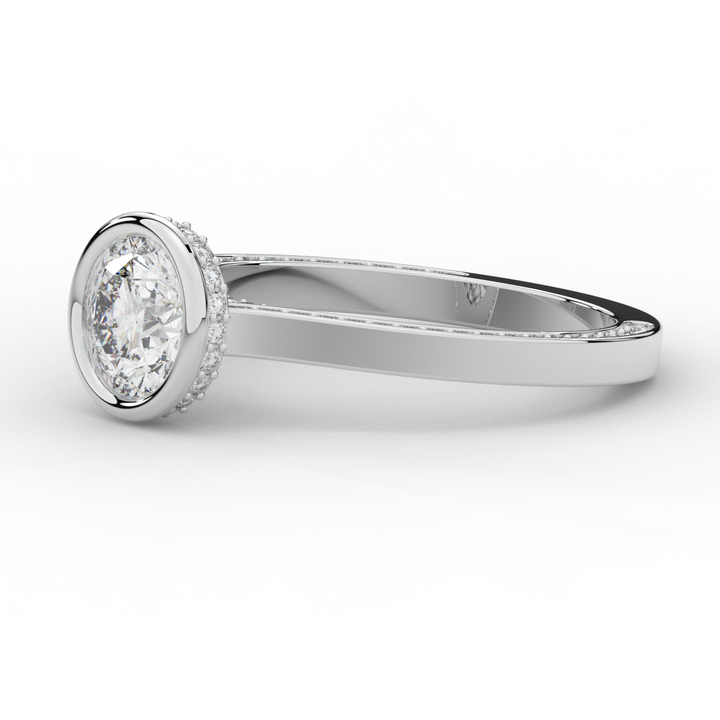 1.40CT.TW ROUND LAB DIAMOND SOLITAIRE ENGAGEMENT RING - Nazarelle