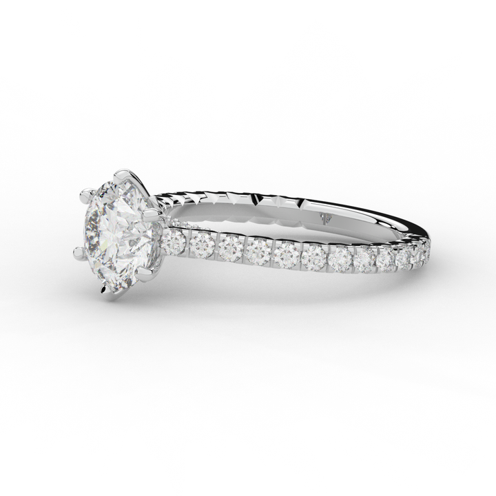 2.00CT.TW ROUND LAB DIAMOND SOLITAIRE ENGAGEMENT RING - Nazarelle