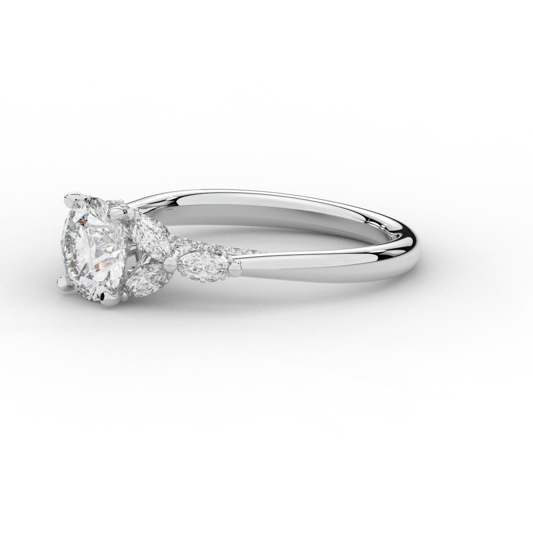 1.75CT.TW ROUND LAB DIAMOND ENGAGEMENT RING - Nazarelle