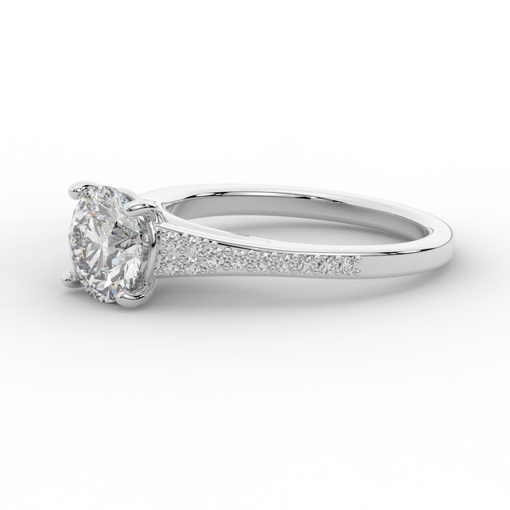 1.65CT.TW ROUND LAB DIAMOND SOLITAIRE ENGAGEMENT RING - Nazarelle