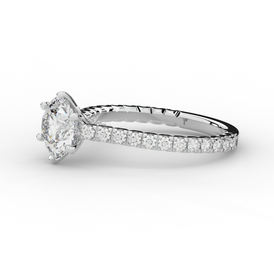 2.00CT.TW ROUND LAB DIAMOND SOLITAIRE ENGAGEMENT RING - Nazarelle