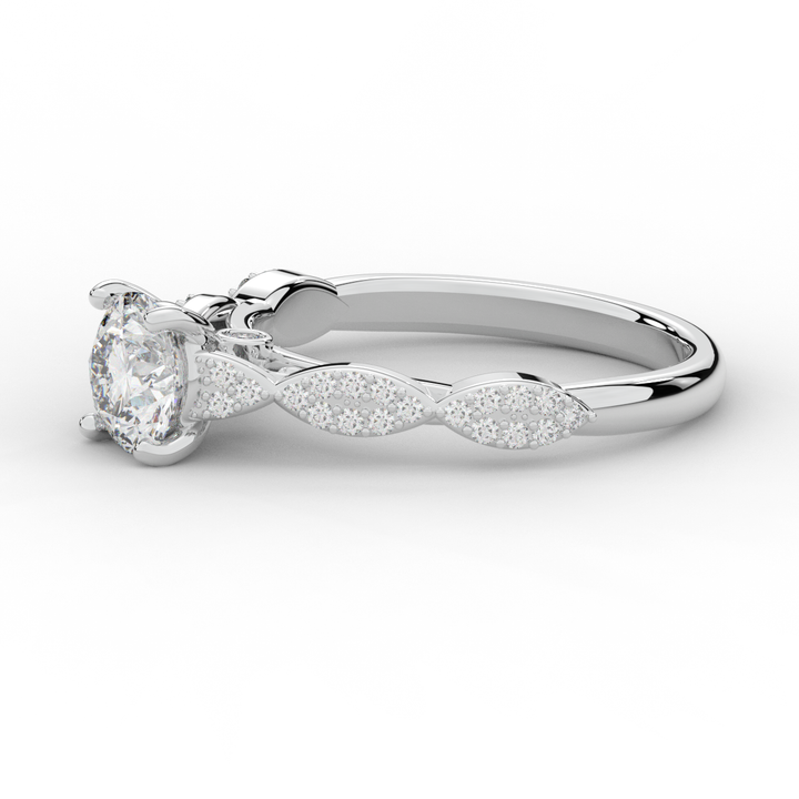 1.20CT.TW ROUND LAB DIAMOND SOLITAIRE ENGAGEMENT RING - Nazarelle