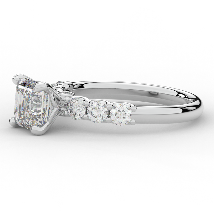 2.60CT.TW ASSCHER LAB DIAMOND SOLITAIRE ENGAGEMENT RING - Nazarelle