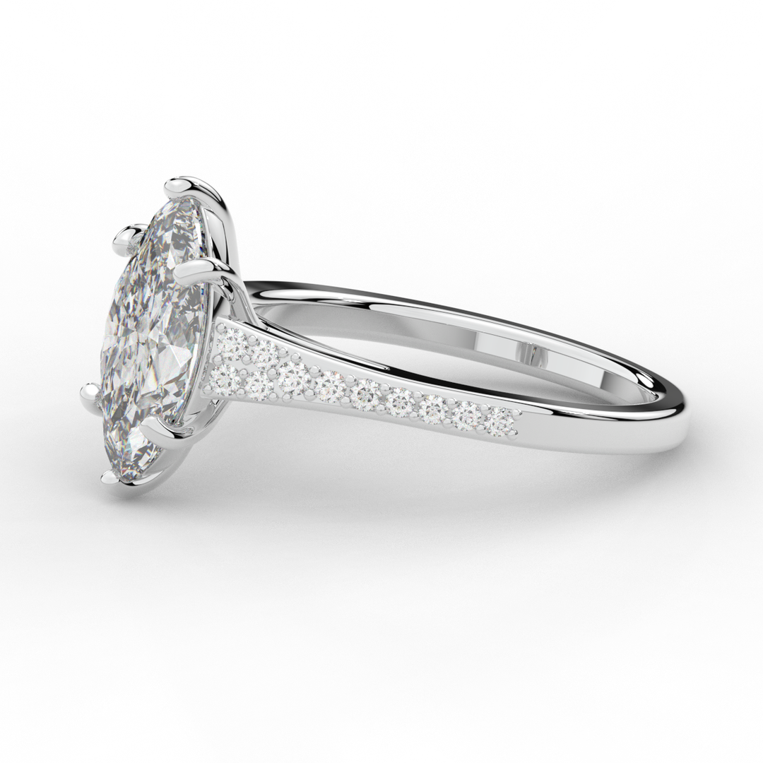 1.90CT.TW MARQUISE LAB DIAMOND SOLITAIRE ENGAGEMENT RING - Nazarelle