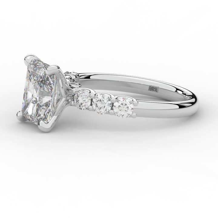 2.60CT.TW RADIANT LAB DIAMOND SOLITAIRE ENGAGEMENT RING - Nazarelle